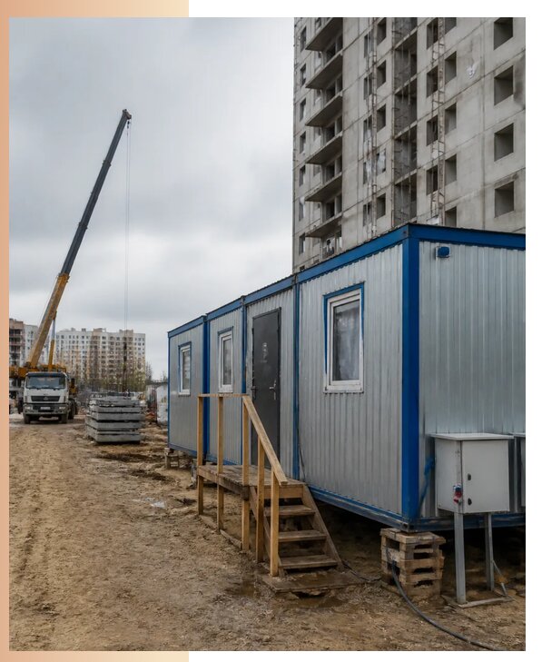 Аренда строительных вагончиков для рабочих в Георгиевске